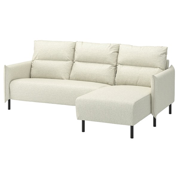 [IKEA/イケア/通信販売]MANNARP マッナルプ 3人掛け寝椅子 寝腰かけ付き添い人, グンナレド ベージュ[8](a)(09604067)