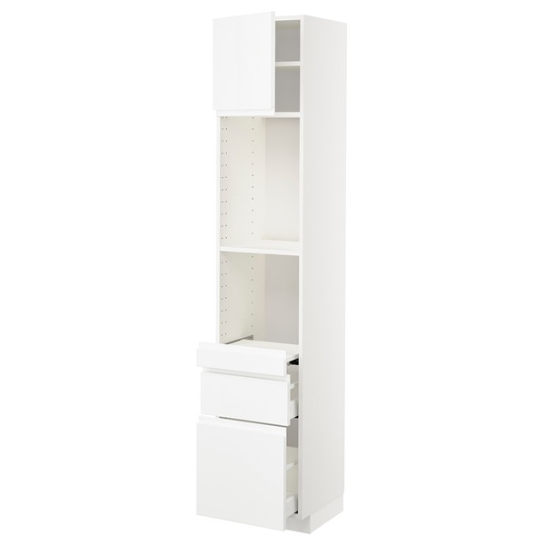 [IKEA/イケア/通信販売]METOD メトード / MAXIMERA マキシメーラ 御機嫌押し入れ 抽き出し式シェルフ/抽き出し2個/扉付き添い人, 白いこと/ヴォックストルプ 御機嫌グロス/白いこと, 40x41x200 糎[10](a)(29450827)