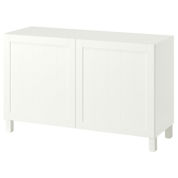 [IKEA/イケア/通販]BESTA ベストー 収納コンビネーション 扉付, ピープマカレ ホワイト/ストゥッバルプ ホワイト, 120x42x74 cm[12](a)(69597653)