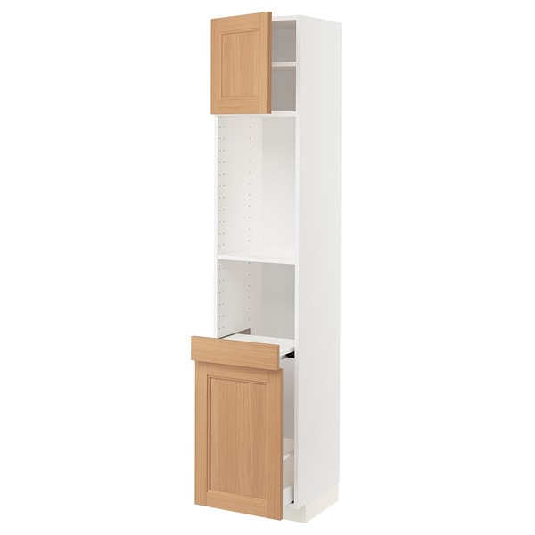 [IKEA/イケア/通信販売]METOD メトード / MAXIMERA マキシメーラ 御機嫌押し込み 抽き出し式納める/扉1枚付き添い人, 白いこと/ヴェードハムン オーク材, 40x41x200 糎[9](a)(39438712)