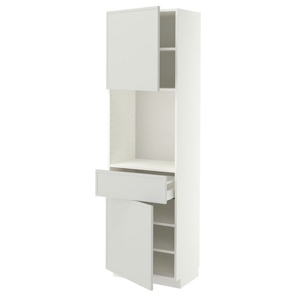 [IKEA/イケア/通信販売]METOD メトード / MAXIMERA マキシメーラ ご機嫌押し入れ 扉2枚＋引き出し1個付き添い人, 白いこと/アスプウッデン 点火装置薄墨色, 60x41x200 珊[9](a)(59605823)