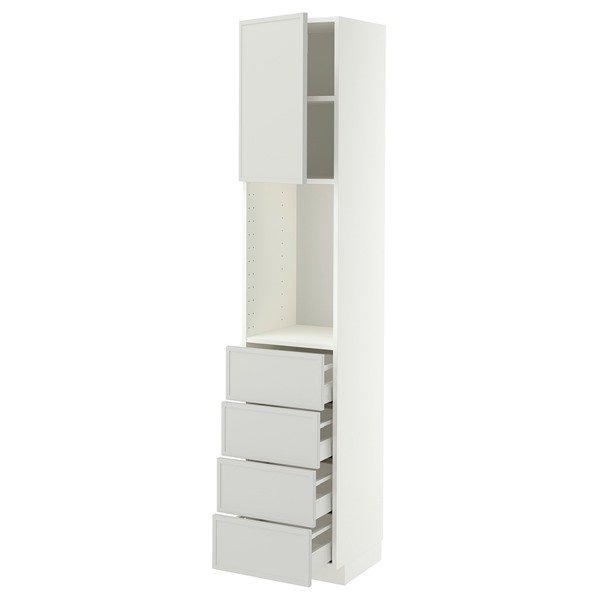 [IKEA/イケア/通信販売]METOD メトード / MAXIMERA マキシメーラ ご機嫌押し入れ 棚板/抽き出し4個付き添い人, 白いこと/アスプウッデン 点火装置薄墨色, 40x41x200 珊[12](a)(09605260)