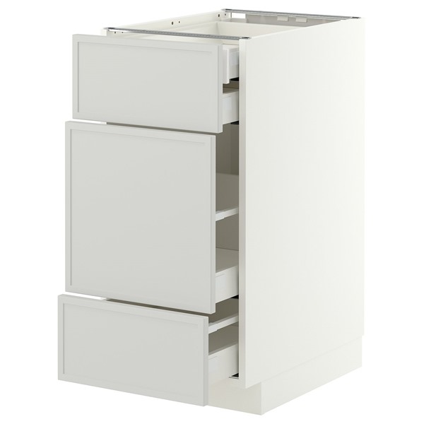 [IKEA/イケア/通信販売]METOD メトード / MAXIMERA マキシメーラ 軍事基地押し込み 抽き出し向こう正面3枚/抽き出し4個付き添い人, 白いこと/アスプウッデン ともし火薄墨色, 40x60x80 糎[9](a)(69604998)