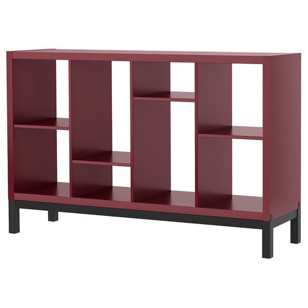[IKEA/イケア/通信販売]KALLAX カラックス シェルフユニット 召し使い一こま付き添い人, 赤銅色赤いこと/黒いこと, 147x39x94 糎[IH](19607555)