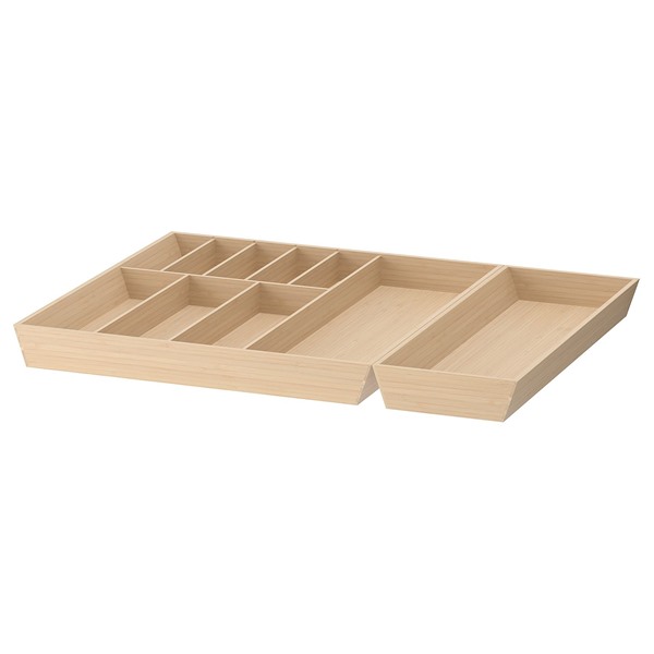 [IKEA/イケア/通信販売]UPPDATERA ウップダテラ カトラリー御盆/勝手もと物の具用御盆, ライトバンブー, 72x50x6 糎[AC](19611798)