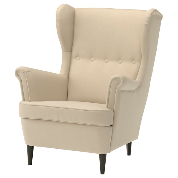 [IKEA/イケア/通信販売]STRANDMON ストランドモン ウィングチェア, トッマボーダ ディープベージュ[J](50613177)