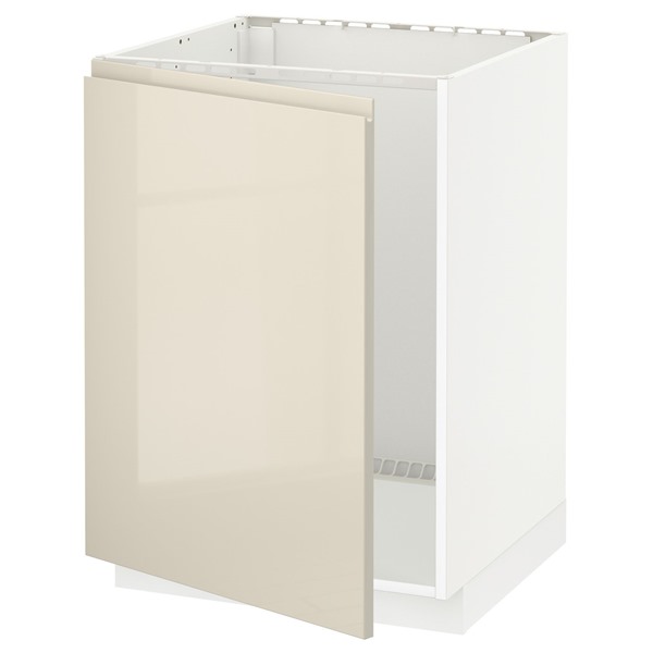 [IKEA/イケア/通販]METOD メトード ベースキャビネット シンク用, ホワイト/ヴォックストルプ ハイグロスライトベージュ, 60x60x80 cm[4](89450565) 33,831円