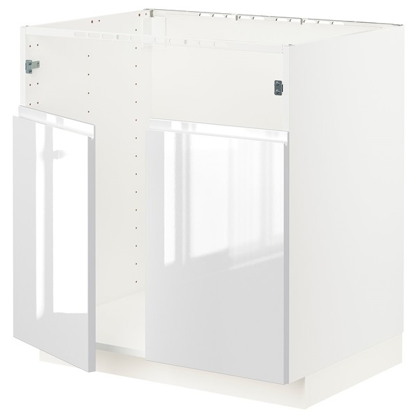 [IKEA/イケア/通信販売]METOD メトード 軍事基地押し込み TALLSJON/タルショーン シンク用, 白いこと/ヴォックストルプ 御機嫌グロス/白いこと, 80x60x80 糎[5](79618565)