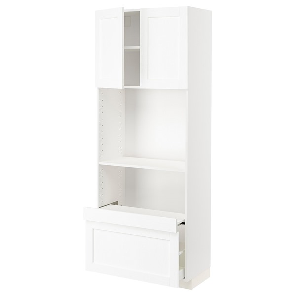 [IKEA/イケア/通信販売]METOD メトード / MAXIMERA マキシメーラ 御機嫌押し入れ 抽き出し式シェルフ/抽き出し/扉2枚付き添い人, 白いこと エンコーピング/白いこと 肌理調, 80x41x200 糎[10](79474152)