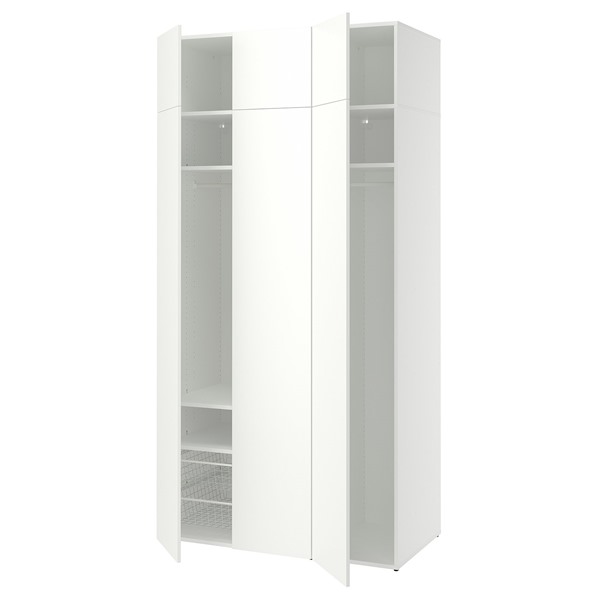 [IKEA/イケア/通信販売]LASTARE ラスタレ ワードローブコンビネーション, 白いこと, 120x62x236 糎[14](39602986)