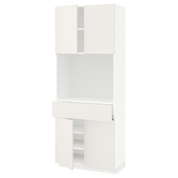 [IKEA/イケア/通信販売]METOD メトード / MAXIMERA マキシメーラ ご機嫌押し入れ 扉4枚＋引き出し1個付き添い人, 白いこと/ヴェッディンゲ 白いこと, 80x41x200 珊[13](69448564)