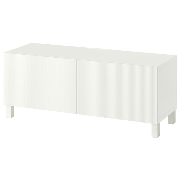 [IKEA/イケア/通販]BESTA ベストー テレビ台 扉付き, ホワイト/フォーヴァルタレ ホワイト, 120x42x48 cm[10](29597570)