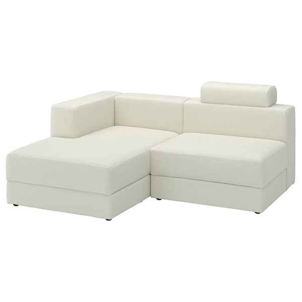 [IKEA/イケア/通販]JATTEBO イェッテボ 2.5人掛けモジュールソファ 寝椅子付き, 左 ヘッドレスト付き/アクスヴァラ オフホワイト[10](39607620)｜WEBYセレクション　店