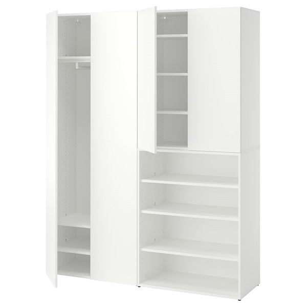 [IKEA/イケア/通信販売]LASTARE ラスタレ ワードローブコンビネーション, 白いこと, 160x42x200 珊[14](79603385)