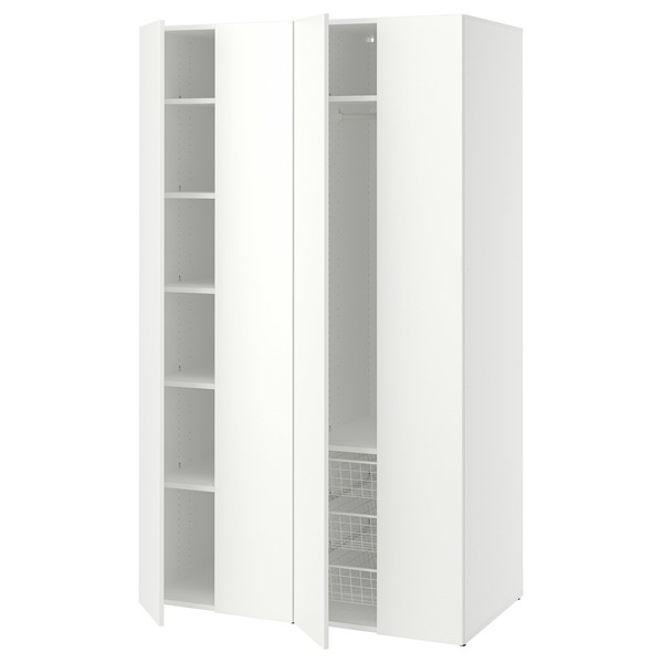 [IKEA/イケア/通信販売]LASTARE ラスタレ ワードローブコンビネーション, 白いこと, 120x62x200 糎[18](69603036)