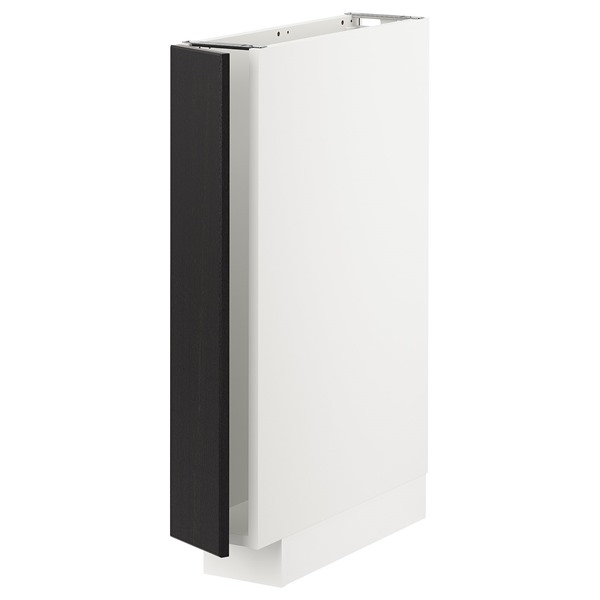 [IKEA/イケア/通販]METOD メトード ベースキャビネット, ホワイト/レルヒッタン ブラックステイン, 15x60x80 cm[3](99448020)