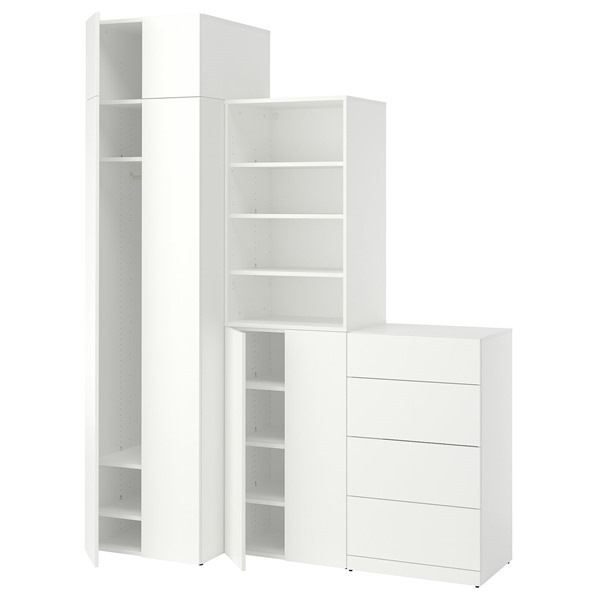 [IKEA/イケア/通信販売]LASTARE ラスタレ ワードローブコンビネーション, 白いこと, 180x62x236 珊[17](39608115)