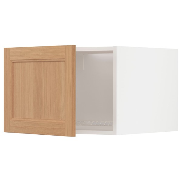 [IKEA/イケア/通販]METOD メトード トップキャビネット 冷蔵庫/冷凍庫用, ホワイト/ヴェードハムン オーク, 60x60x40 cm[3](99438177)
