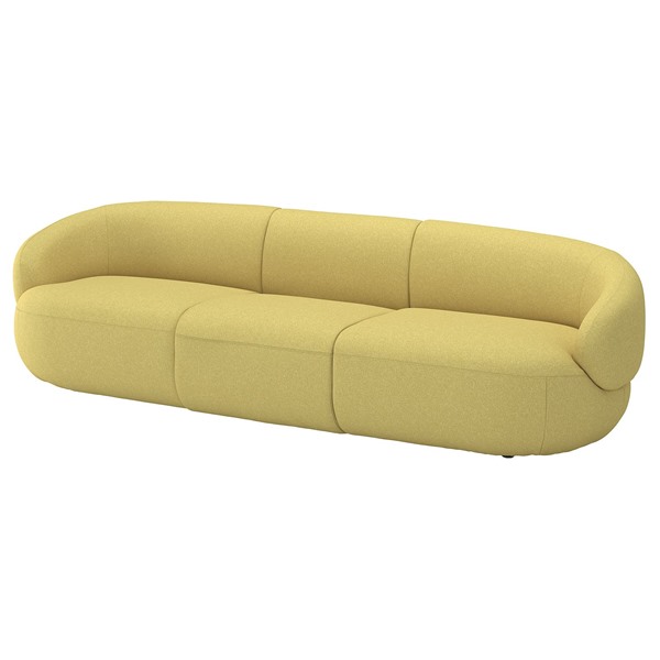[IKEA/イケア/通信販売]LILLESATER リレセーテル 4人掛け長椅子, グンナレド ブライトグリーンイエロー[5](49614272)