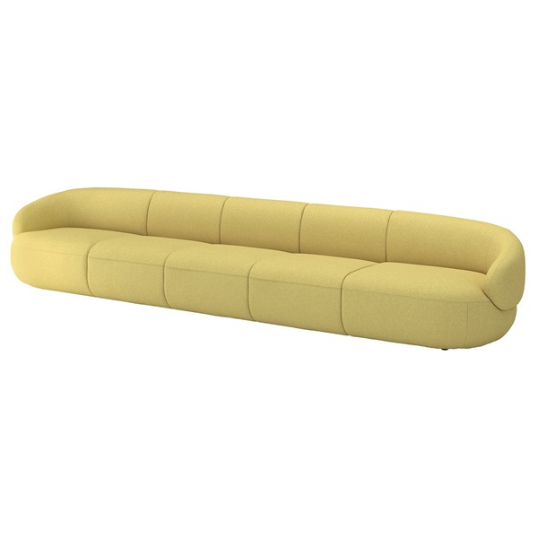 [IKEA/イケア/通信販売]LILLESATER リレセーテル 6人掛け長いす, グンナレド ブライトグリーンイエロー[7](09614288)
