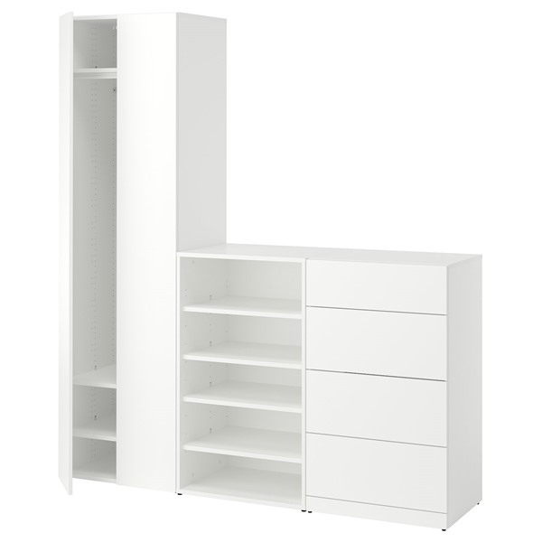 [IKEA/イケア/通信販売]LASTARE ラスタレ ワードローブコンビネーション, 白いこと, 180x42x200 糎[13](19612627)
