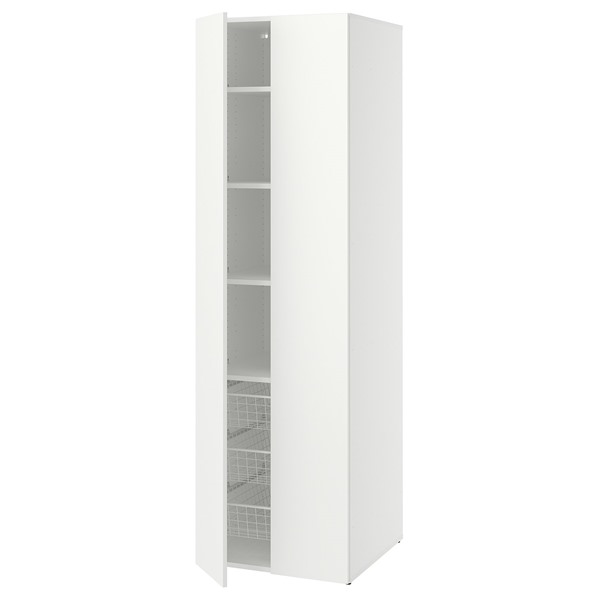[IKEA/イケア/通信販売]LASTARE ラスタレ ワードローブコンビネーション, 白いこと, 60x62x200 糎[12](29603552)