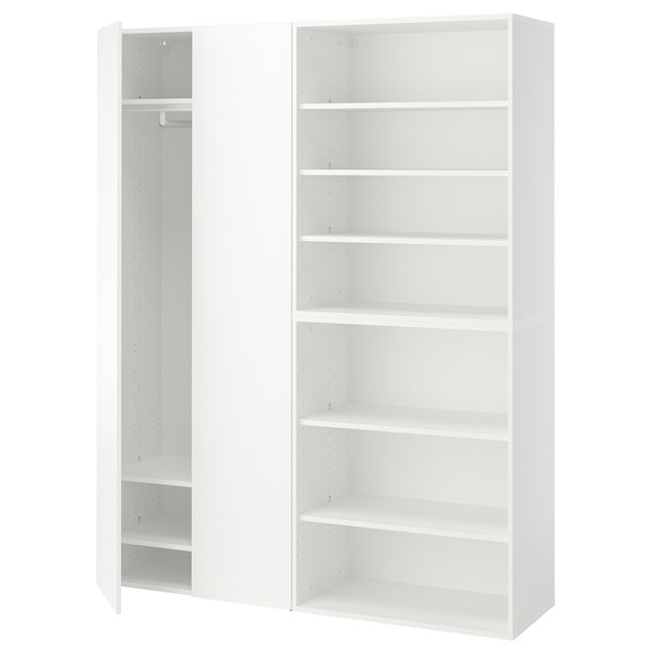 [IKEA/イケア/通信販売]LASTARE ラスタレ ワードローブコンビネーション, 白いこと, 160x42x200 糎[13](59603560)