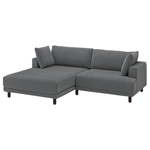 [IKEA/イケア/通販]UPPAKRA ウッポークラ 3人掛けモジュールソファ, 寝椅子付き 左/ヨハネスホブ ダークグレー[10](79619942)｜WEBYセレクション　店