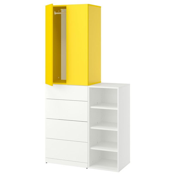 [IKEA/イケア/通信販売]LASTARE ラスタレ 納めるズボン下, 白いこと/黄色, 100x42x200 珊[8](99603898)