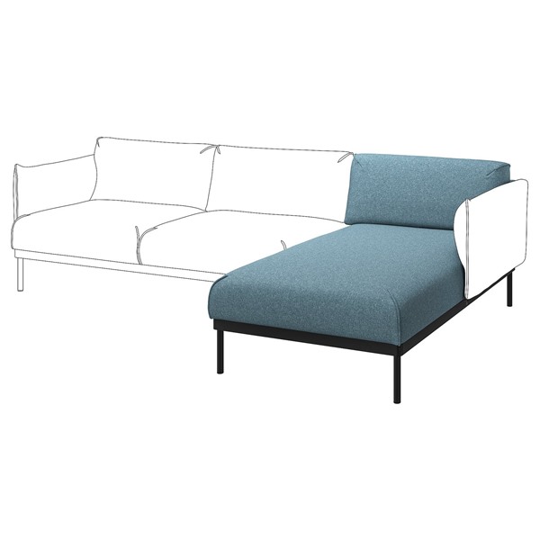 [IKEA/イケア/通販]APPLARYD エップラリード 寝椅子セクション, グンナレド ライトブルー[LI](50575137)｜WEBYセレクション　店