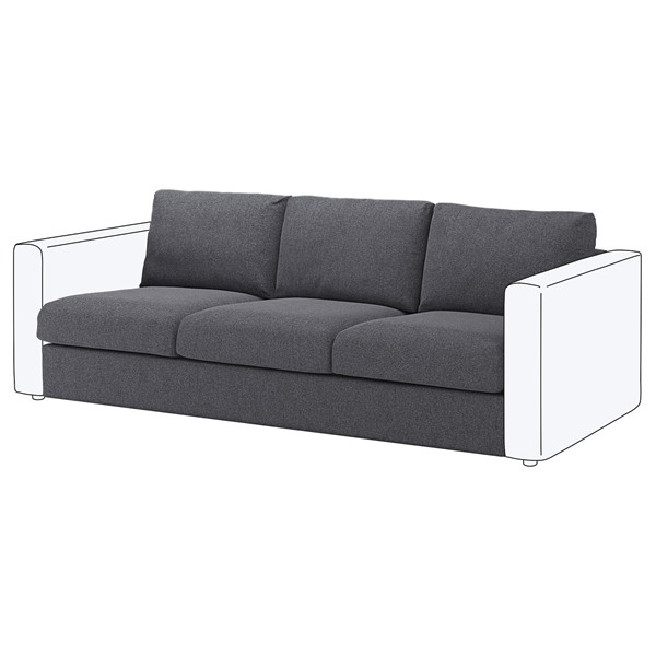 [IKEA/イケア/通販]VIMLE ヴィムレ 3人掛けソファセクション, グンナレド ミディアムグレー[LD](99392457)｜WEBYセレクション　店