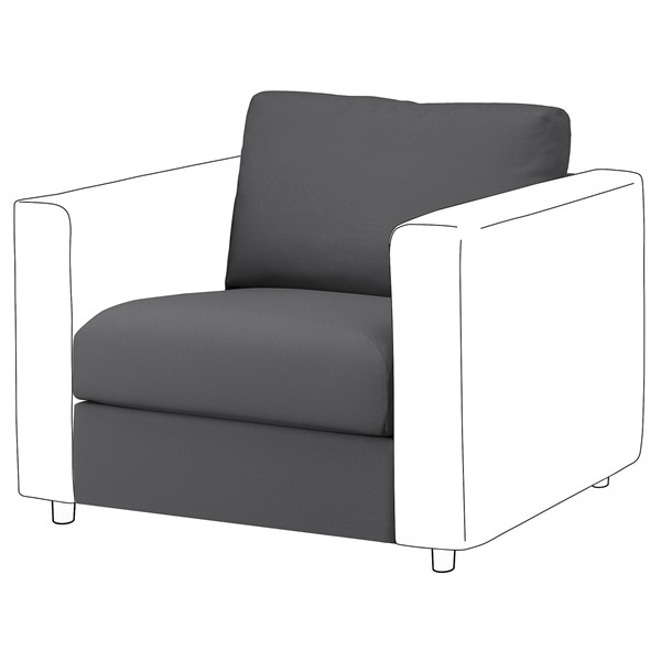 [IKEA/イケア/通販]VIMLE ヴィムレ 1人掛けソファセクション, ハーラルプ グレー[ID](99392400)｜WEBYセレクション　店