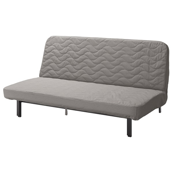 [IKEA/イケア/通販]NYHAMN ニーハムン 3人掛けソファベッド, フォームマットレス/クニーサ グレー/ベージュ[3](19306369)｜WEBYセレクション　店