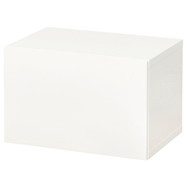 [IKEA/イケア/通販]BESTA ベストー 壁取り付け式キャビネットコンビネーション, ホワイト/ラップヴィーケン ホワイト, 60x42x38 cm[4](69441633)｜WEBYセレクション　店