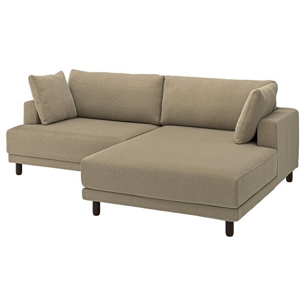 [IKEA/イケア/通販]UPPAKRA ウッポークラ 3人掛けモジュールソファ, 寝椅子付き 右/ヨハネスホブ ブラウンベージュ[10](29620245)｜WEBYセレクション　店