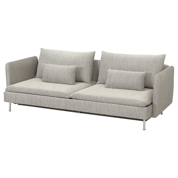 [IKEA/イケア/通販]SODERHAMN ソーデルハムン 3人掛けソファベッド, ヴィーアルプ ベージュ/ブラウン[8](69580068)｜WEBYセレクション　店
