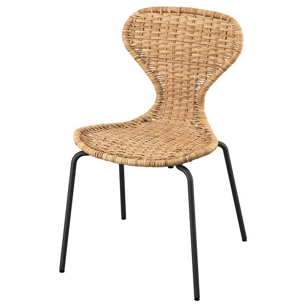 [IKEA/イケア/通販]SKALSTA スコールスタチェア, 籐/チューブ状金属/ブラックグレー[EE](29612820)｜WEBYセレクション　店