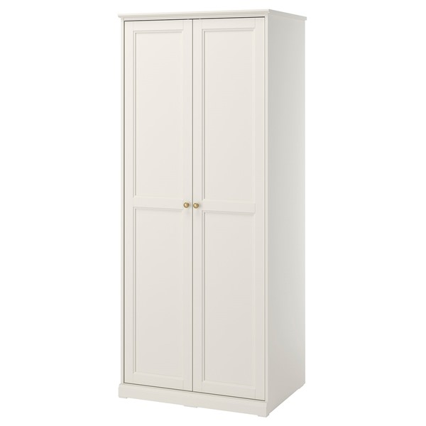 [IKEA/イケア/通販]FAGELFJALLET フォーゲルフィェレットワードローブ 扉2枚付, オフホワイト,82x60x194 cm[L](80628243)｜WEBYセレクション　店