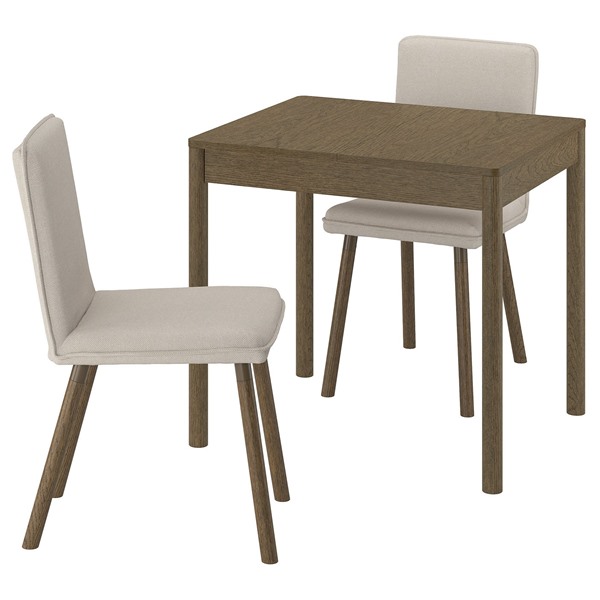 [IKEA/イケア/通販]TONSTAD トンスタード / TONSTAD トンスタードテーブル＆チェア2脚, ブラウン オーク材突き板/フリードトゥナ ライトベージュ ブラウンオーク調,80/120x70 cm[3](79602263)｜WEBYセレクション　店