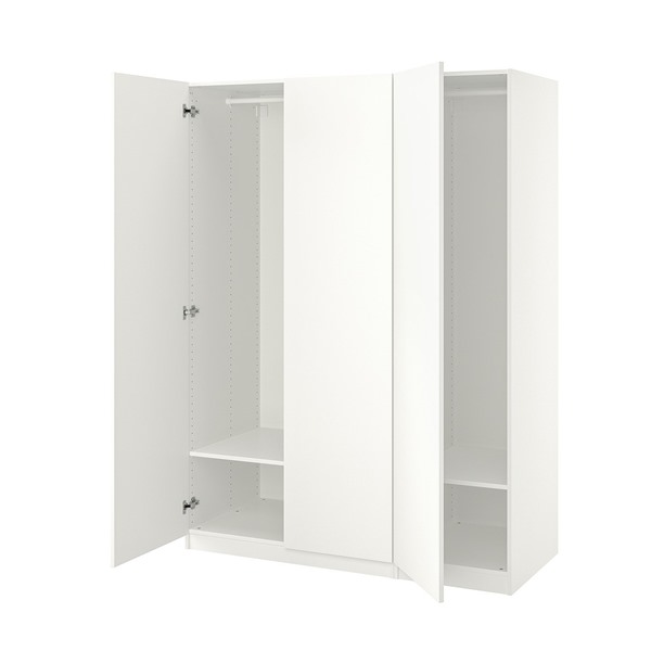 [IKEA/イケア/通販]PAX パックス / FORSAND フォルサンドワードローブ, ホワイト/ホワイト,150x60x201 cm[8](99501022)｜WEBYセレクション　店