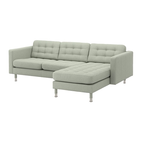 [IKEA/イケア/通販]LANDSKRONA ランズクローナ 3人掛けソファ, 寝椅子付き/グンナレド ライトグリーン/メタル[4](a)(59272683)｜WEBYセレクション　店