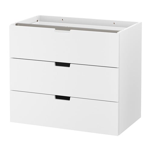 NORDLI ノールドリ モジュール式チェスト(引き出し×3), ホワイト[DE