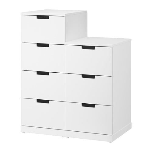IKEA ホワイト チェスト ノールドリ NORDLI ノールドリ チェスト（引き出し×8）, ホワイト, 80x99 cm