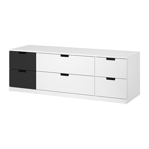 [IKEA/イケア/通販]NORDLI ノールドリ チェスト（引き出し&times;6）, ホワイト/チャコール[4](a)(39211761)｜WEBYセレクション　店