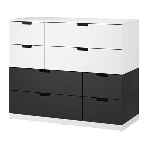 [IKEA/イケア/通信販売]NORDLI ノールドリ 用だんす（抽き出し×8）, 白いこと/濃灰色[5](a)(79211764)