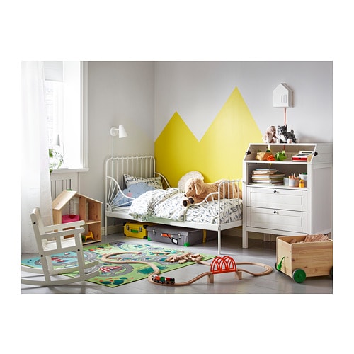 IKEA MINNEN ミンネン ベッドフレーム MINNEN ミンネン 伸長式ベッドフレームとすのこ（組み合わせ