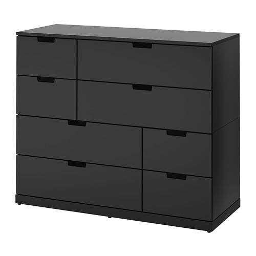 IKEA NORDLI ノールドリ　チェスト　収納　チャコール NORDLI ノールドリ チェスト（引き出し×8）, ホワイト, 80x99 cm