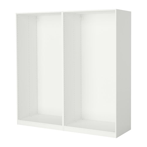 [IKEA/イケア/通信販売]PAX パックス ワードローブフレーム2個書き割り, 白いこと[LL](a)(69896039)