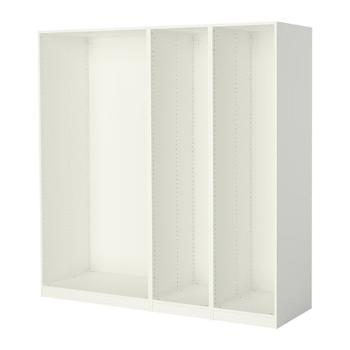 [IKEA/イケア/通信販売]PAX パックス ワードローブフレーム3個書き割り, 白いこと[3](a)(89896057)