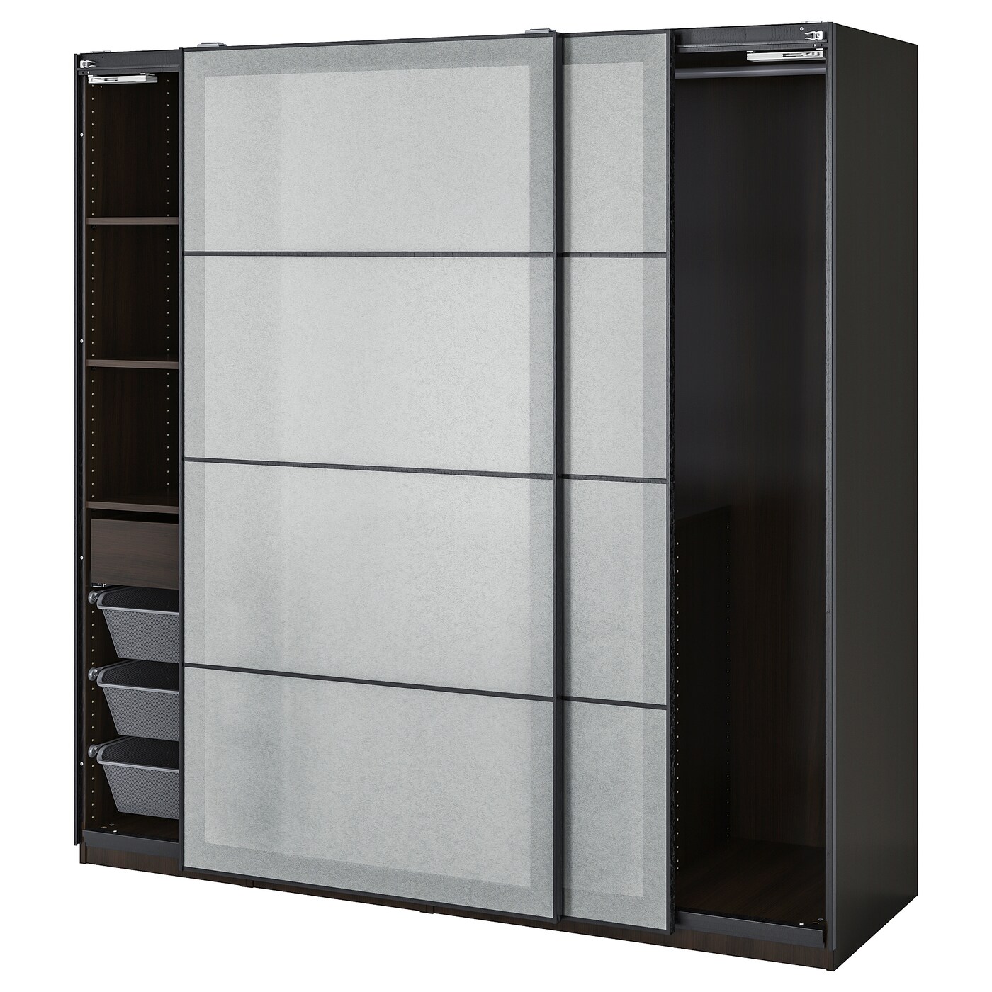 Ikea イケア 通販 スヴァルティスダール ブラックブラウン ホワイト Pax 収納家具 Ikea イケア 収納家具 収納グッズ 収納システム Paxシステム パックス その他 Svartisdal ペーパー調 ワードローブコンビネーション S Webyセレクション 店